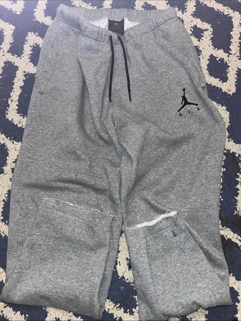 Jordan Gray Heather AIR Logo Sweatpants